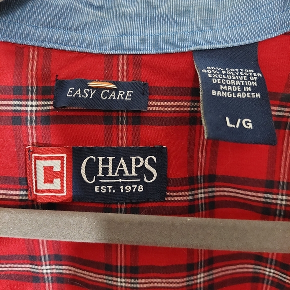 Ralph Lauren Chaps Plaid Lightweight Button Down Holiday Christmas Gift Vintage - Picture 2 of 8